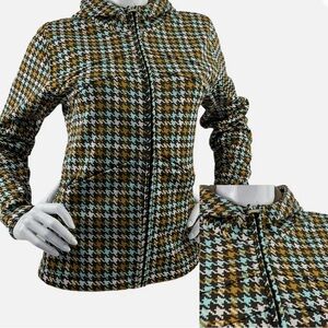 Women’s Burton brown/tan/mint houndstooth size M snow jacket